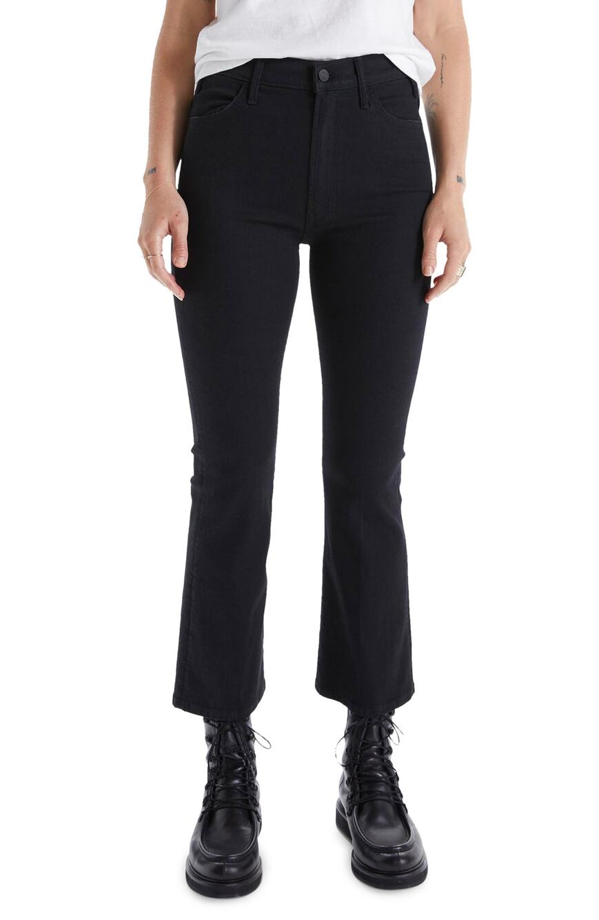 Mother Classic Black Hustler High Waist Ankle Flare Denim Jeans Size 23